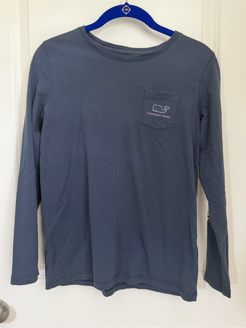 Vineyard Vines Long-Sleeve Pocket Tee in Slate